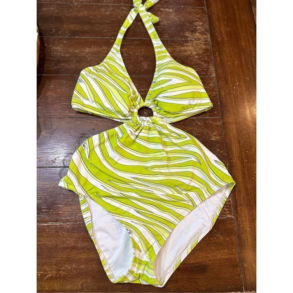 Michael Kors Zebra Print Cutout Swimsuit - Picture 2 of 7